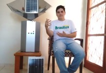 Aluno cria máquina de tratamento de água movida a energia solar