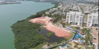 Ambientalistas e autoridades cobram fiscalização em obra que está aterrando margem da Lagoa de Jacarepaguá