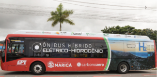 Maricá começa a testar ônibus movido a hidrogênio e eletricidade