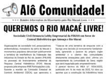 Alô Comunidade, queremos o Rio Macaé Livre!