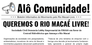 Alô Comunidade, queremos o Rio Macaé Livre!