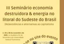 Vem aí o III Seminário “Economia destruidora e energia no litoral do Sudeste do Brasil”