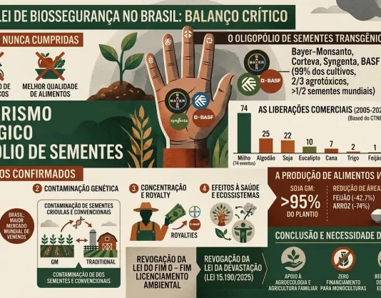 21 anos de transgênicos no Brasil: uso de agrotóxicos cresce 300%