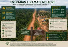Acre: estradas invisíveis avançam e colocam em risco unidades de conservação e terras indígenas
