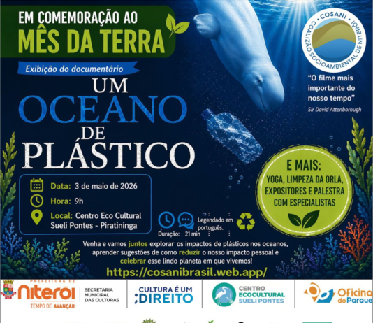 Exibição do documentário “UM OCEANO DE PLÁSTICO” – Dia 03/05, Domingo!