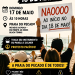 Protesto na Praia do Pecado em Macaé