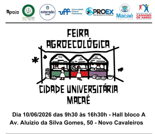 Mais uma edição da Feira Agroecológica da Cidade Universitária de Macaé!
