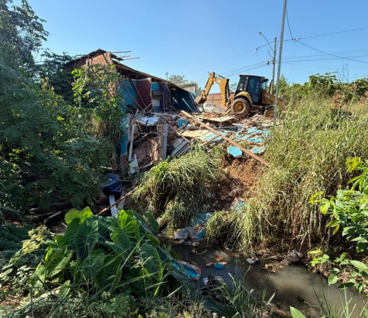 Casa construída há mais de 15 anos em Área de Preservação Permanente é demolida na capital