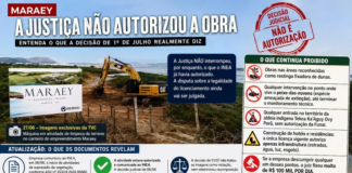 Maraey: a Justiça não autorizou a obra. Entenda o que a decisão de 1º de julho realmente diz…